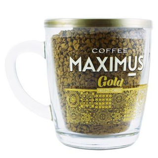 Кофе растворимый Максимус Голд в стеклянной кружке 70г
